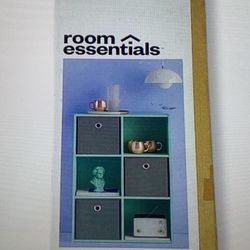 Room Essential 6-Cube Organizer Shelf (Black）