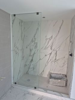 Glass door panel