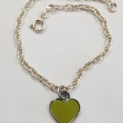 Sterling Silver Bracelet With Heart