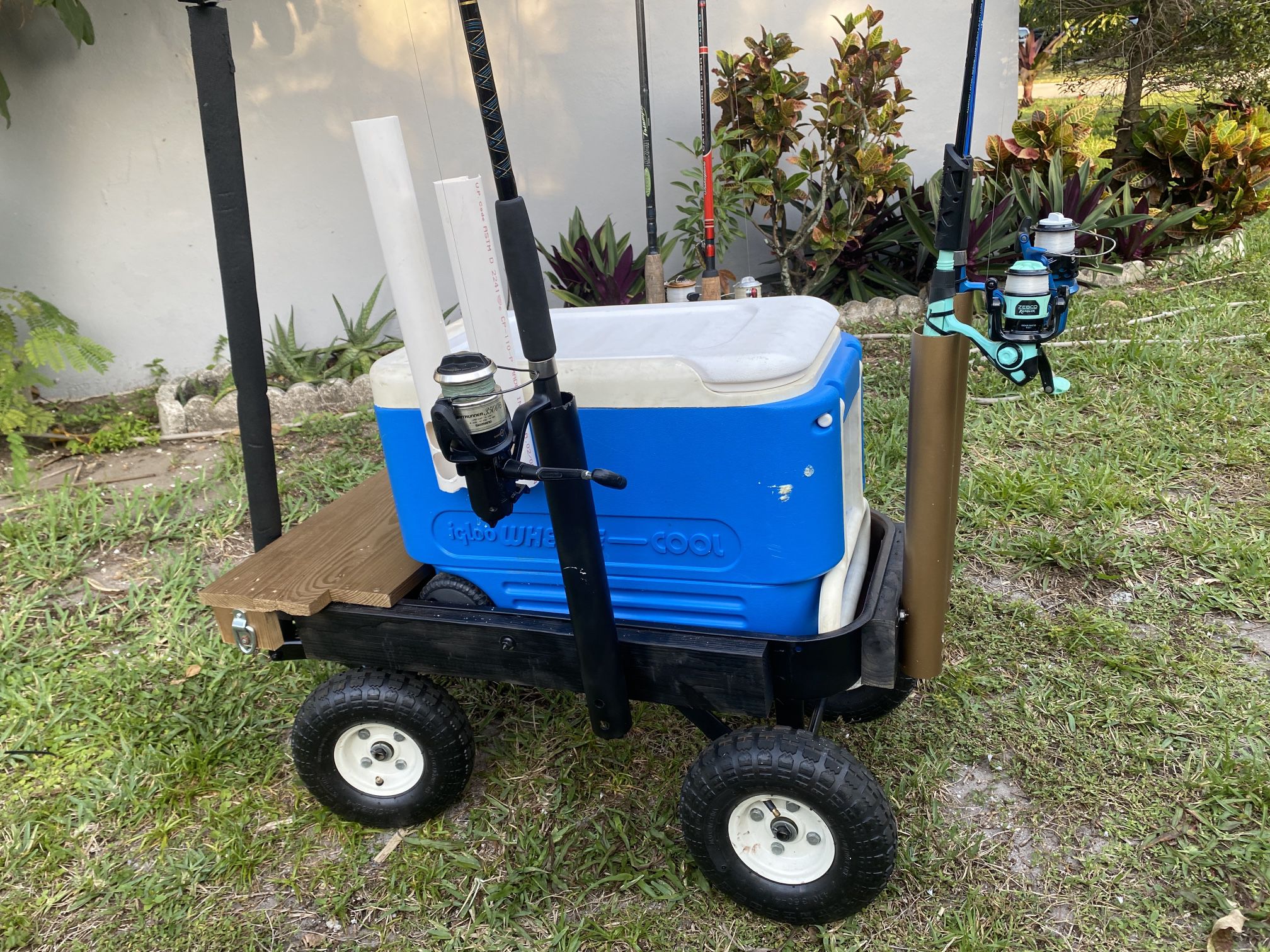 Fishing Cart And Cooler Included 