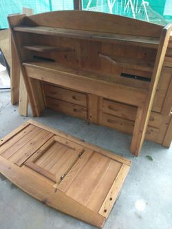 Real wood bed frame