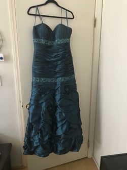 Turquoise evening gown/dress