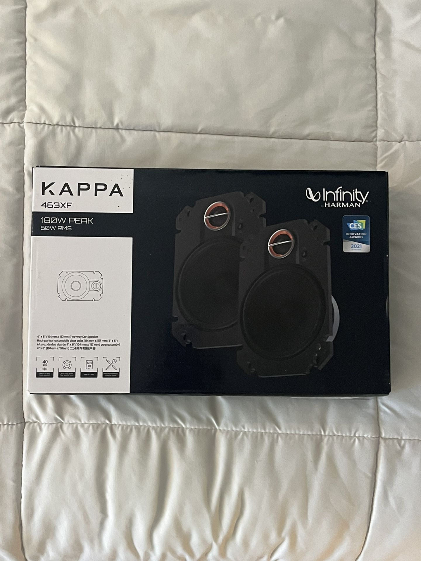 Infinity Kappa 463XF 4x6” Car Speakers – Brand New