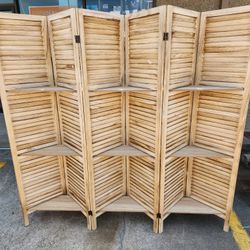 6 panels wood room dividers (96"W×67"H).