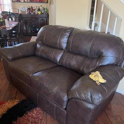 Leather Sofas And A Freezer