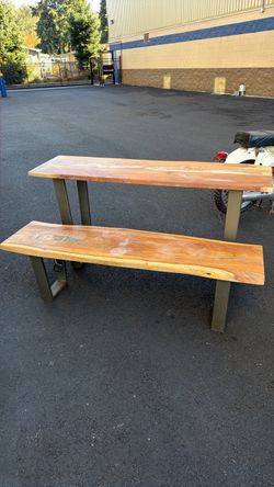 Breakfast bar table and bench