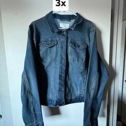 New Women's Jean Jacket Size 3x 