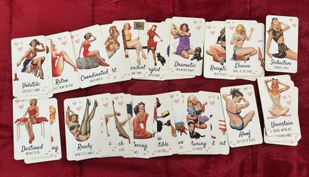 Retro Pin-up Girl Love Tarot Deck/Oracle Cards