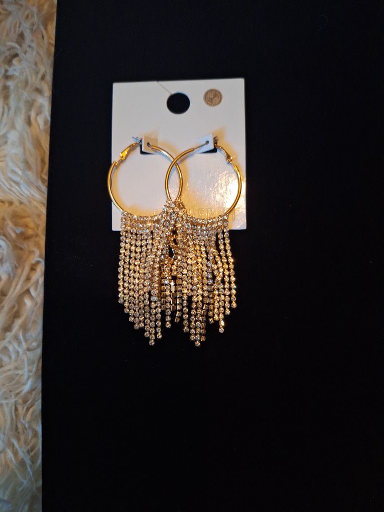 goldtone hoop earrings