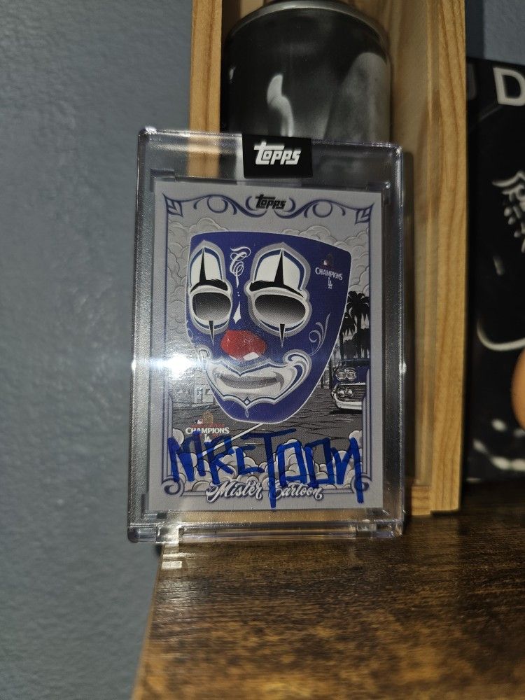 Rare Mister Cartoon Autograph Los Angeles Dodgers World Series Champions 2024 Mask Card