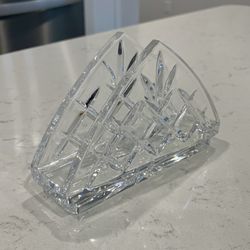 Mikasa Crystal Napkin Holder… Vintage Crystal Cut… New Never Used…