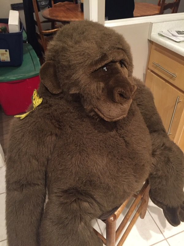 Huge stuffed gorilla Amy from movie Congo