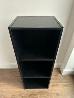 Black 3-shelf Bookcase