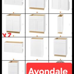 50% OFF - Complete Kitchen Set Avondale White Shaker 17 PCS (RTA New in Box)