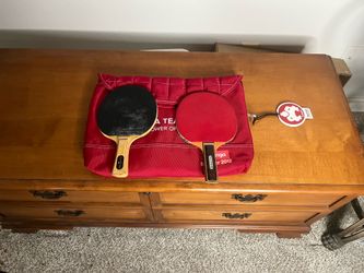 Ping Pong Paddle Set with Carrying Case
