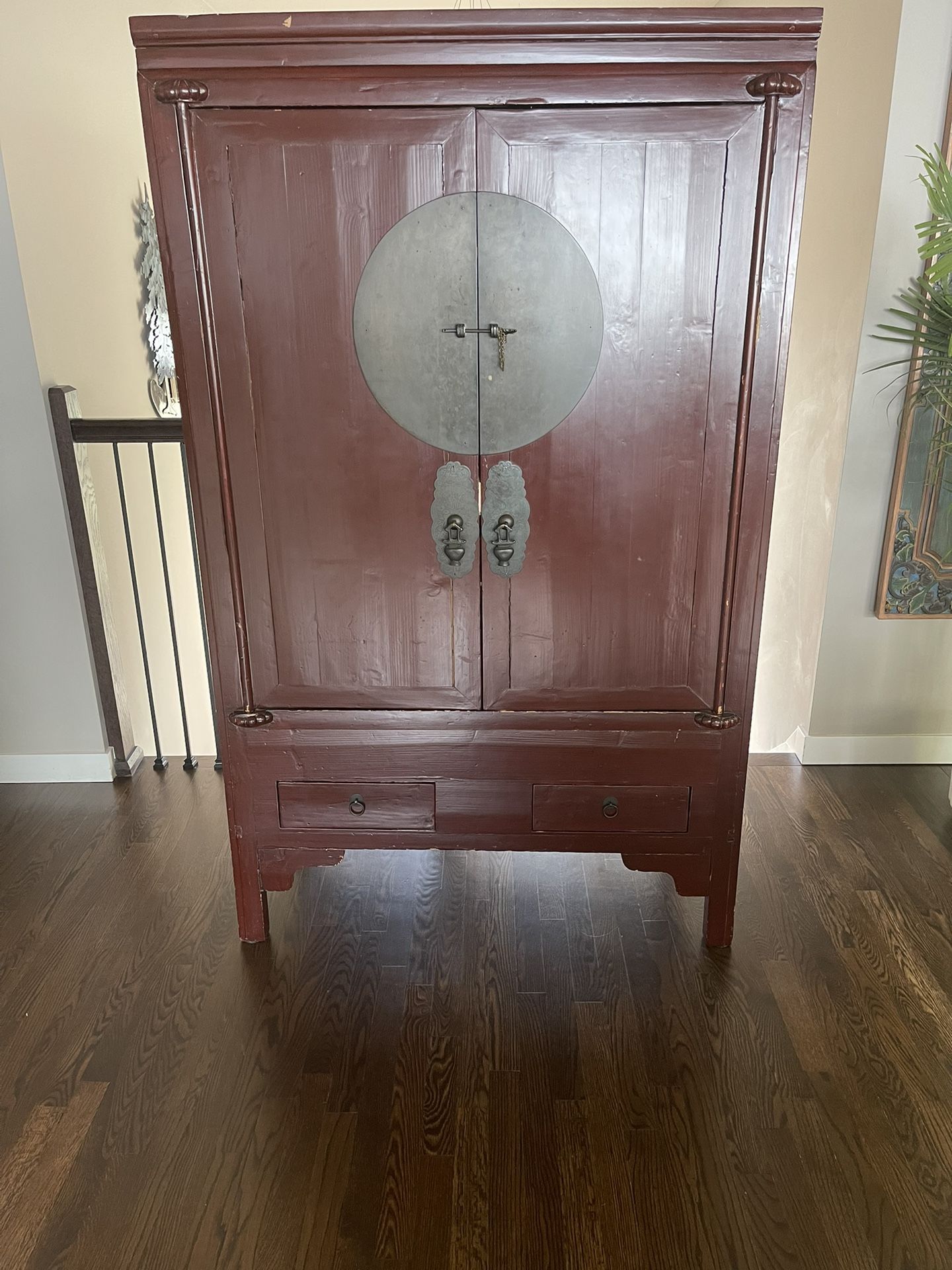 Chinese Red Cabinet Armoire