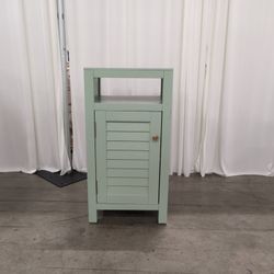 PT. Kayu Lima Utama Aqua Louvered Door Nightstand with Open Shelf