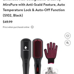 Miropure Iconic Hair Straightener Brush. Brand New 