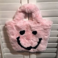 New! Smiley Face Faux Fur Handbags