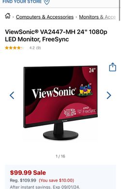 View Sonic 24 Monitor New