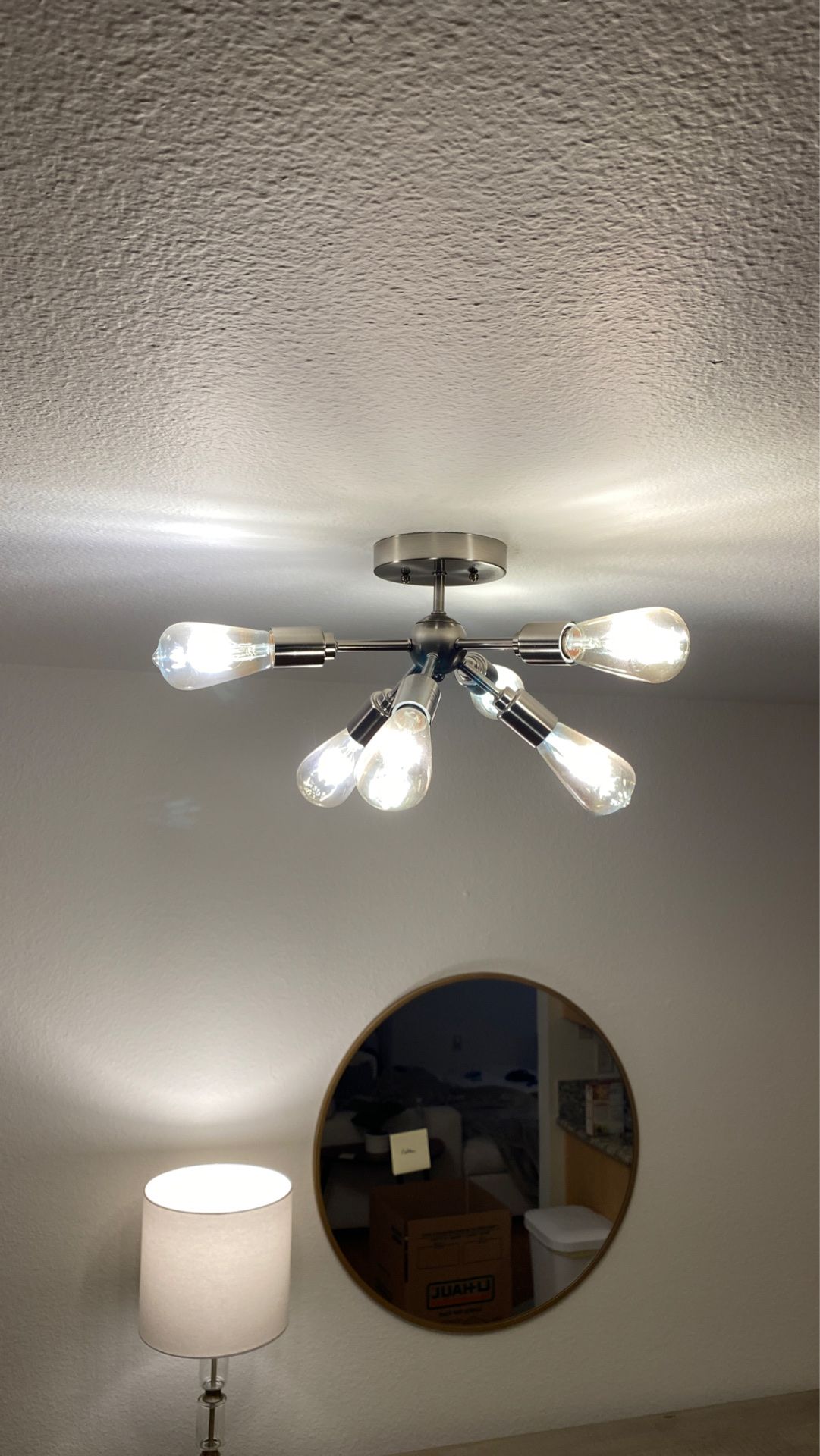 Light fixture with Edison bulbs