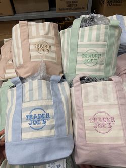 TRADER JOE’S STRIPED TOTE BAGS