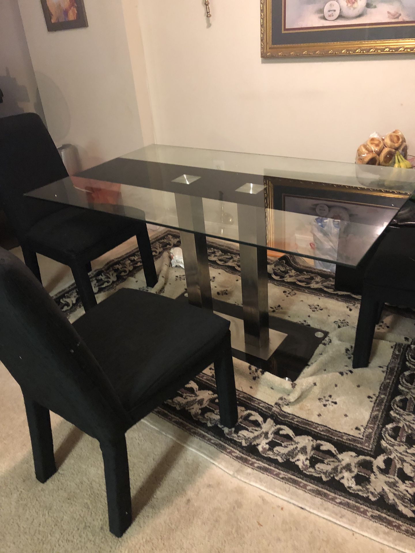Dining table plus 2 chairs