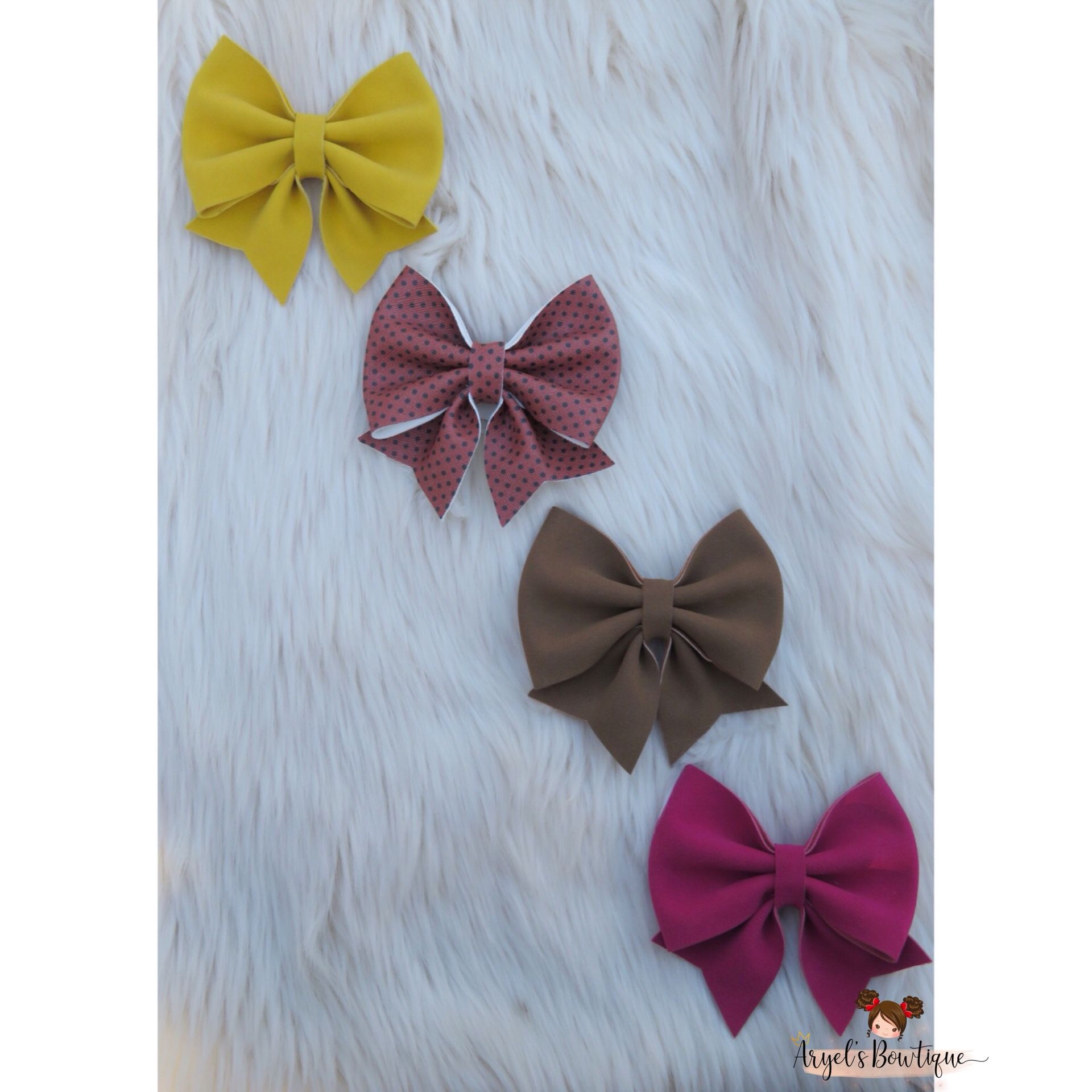 Fall kids hair bows