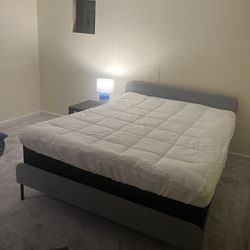 Queen Size IKEA Mattress, Bed Frame, Box Spring