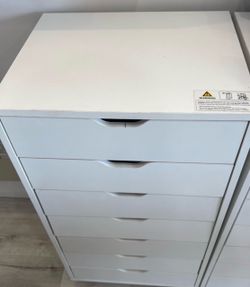 🗄️ 7-Drawer Wooden Storage Cabinet / Rolling Organizer