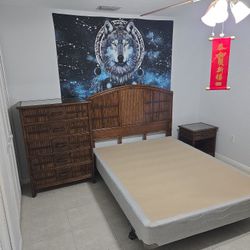 Bed Frame + Drawer + Nightstand