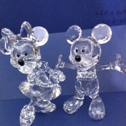 Swarovski Crystal Figurines Disney Minnie &Mickey