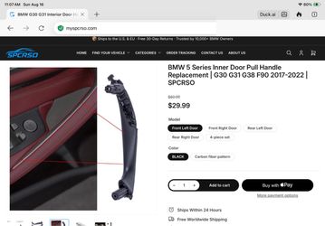 BMW 5 Series G30 replacement handle BNIB
