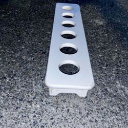 Nice Strong Wooden Shelf With 6 Holes, Cups, Bottles, Vases Or Votive Candle Holder Wood