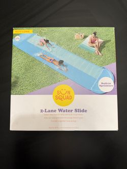 NIB Sun Squad 2-Lane 18-Foot Water Slide Blue