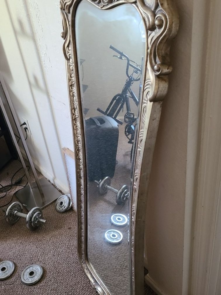 Standing Gold Antique Mirror