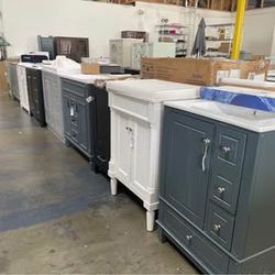 $295 For All 36” Solid Wood Frame Bathroom Vanity w/ Sink Storage Cabinet W/ Drawers