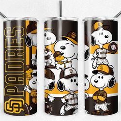 San Diego Padres Baseball Snoopy Tumbler