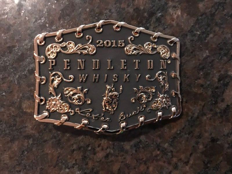 Pendleton whisky Montana silversmiths belt buckle whiskey cowboy Western