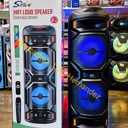 Portable Bluetooth Speaker 8" Woofers ❗️IBASTEK- Rechargeable Battery 🔋 +++ AMAZING SOUND