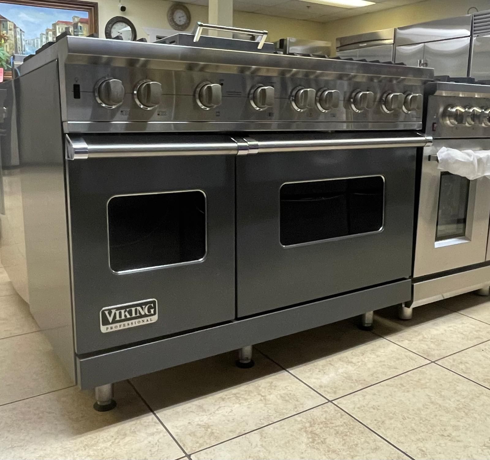 Viking 48” Grey Gas Range stainless steel