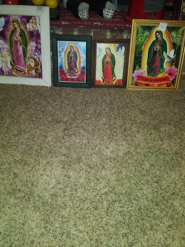 I have r saints for sale 2 small ones are 5.00 each the one on the left is 15.00 n the one on the is 10.00