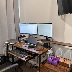 LED Wooden Computer Desk