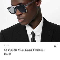 LV 1.1 Evidence Metal Square Sunglasses Z1585U