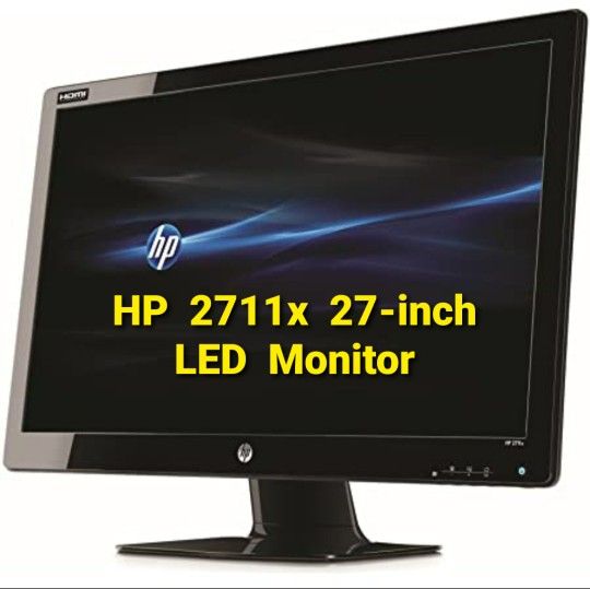 HP 2711x Black 27" Full HD LED BackLight LCD Monitor Slim Design 250 cd/m2 DC 3,000,000:1 (1,000:1)