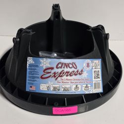 Cinco Express C-152E Christmas Tree Stand Heavy Duty Two Minute Setup Black Base
