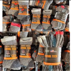 Omni Wool Merino Wool Tech 3-Pack Socks Brand New Only $4.99