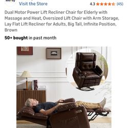 Power Lift Recliner Chair w/Massage & Heat