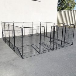 (NEW) $270 Large 10x10ft Heavy Duty 48” Tall, 16-Panels Dog Playpen Pet Exercise Fence Crate Kennel 