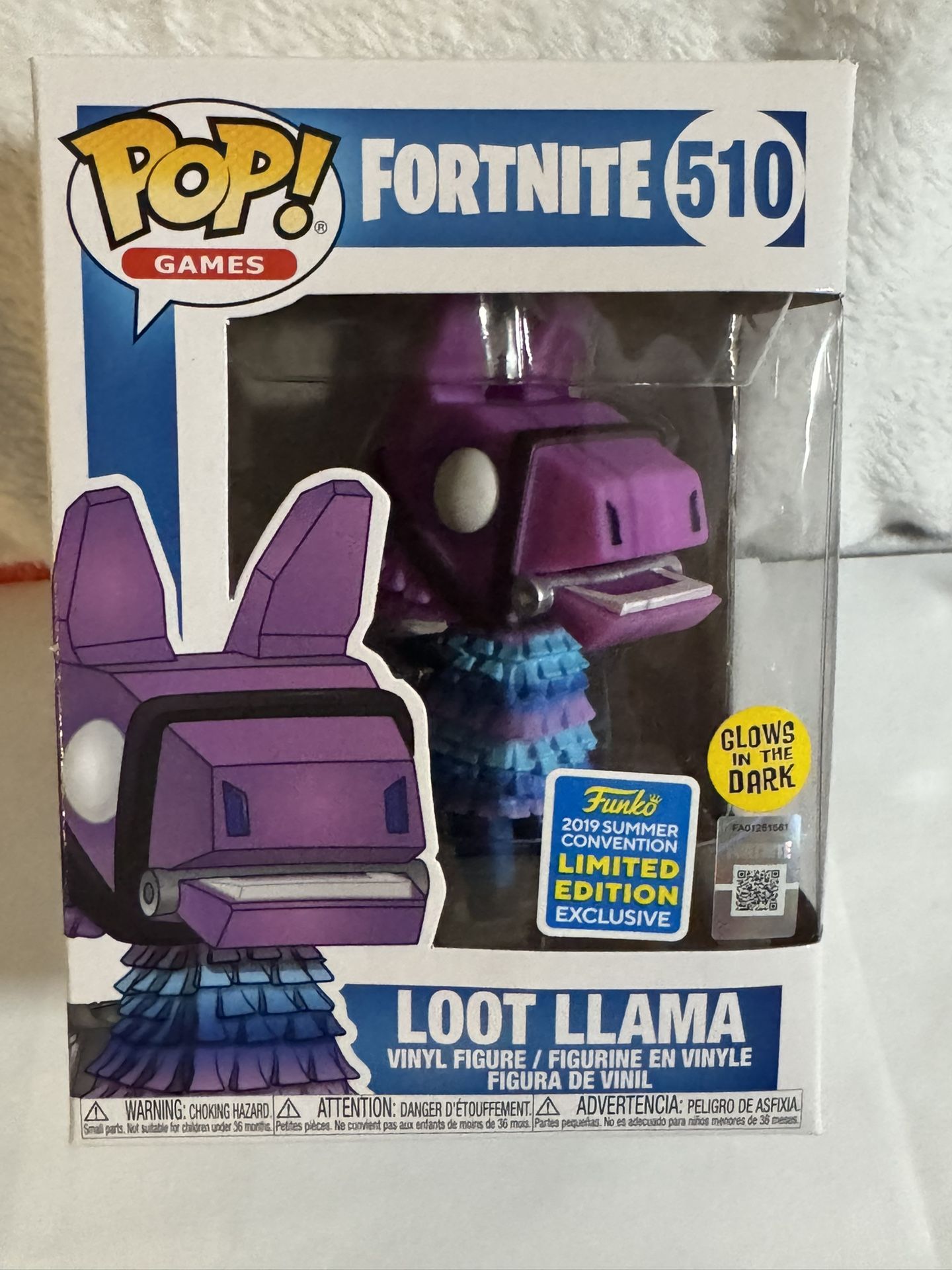 Funko Pop Fortnite Loot Llama 2019 Glow Exclusive #510